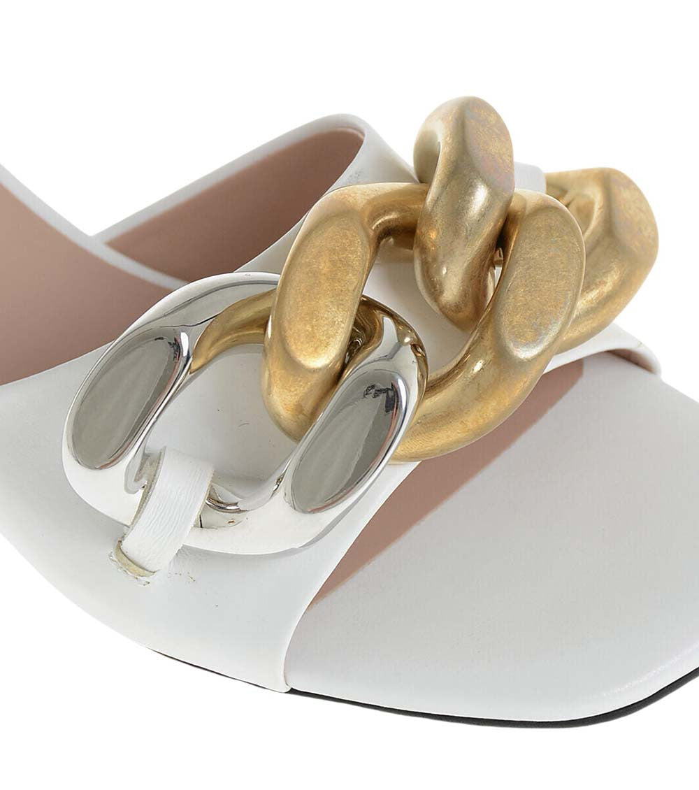 White Embellished Falabella Mules 3