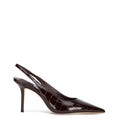 Dark Brown Textured Pumps 1