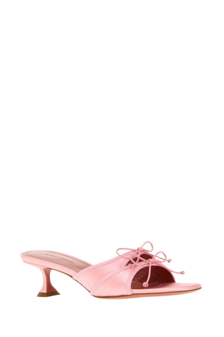 Pink satin Eleonora mules  2