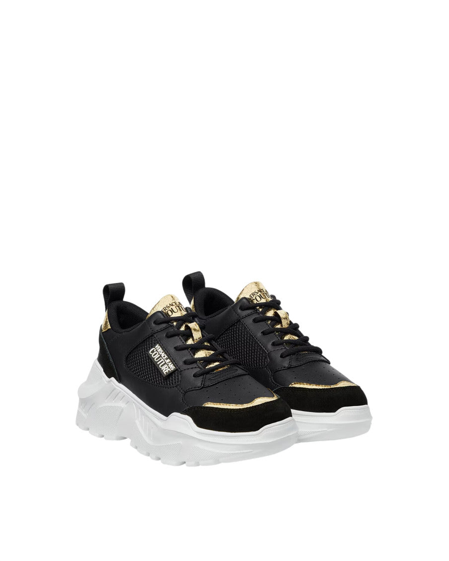 Black White Logo Speedtrack Sneakers 2