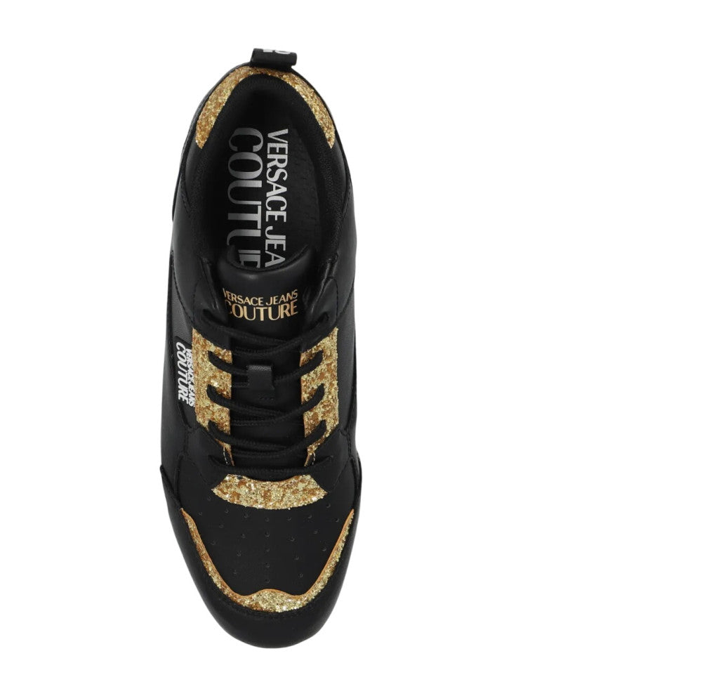 Black White Logo Speedtrack Sneakers 3
