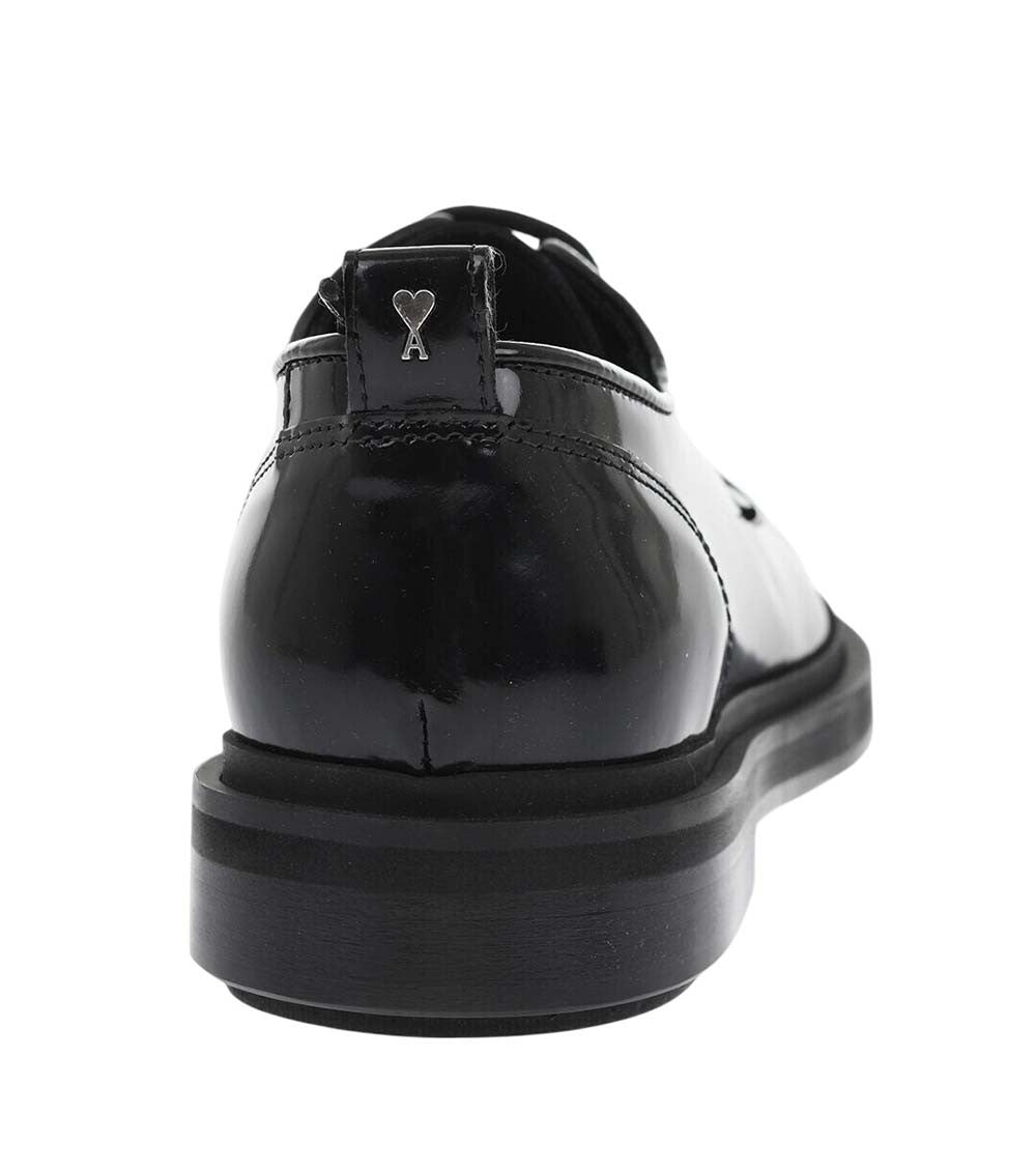 Black Brushed Lace Ups Shoes 3