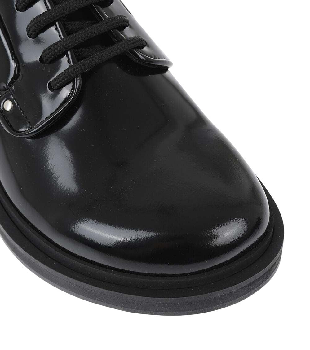 Black Brushed Lace Ups Shoes 4