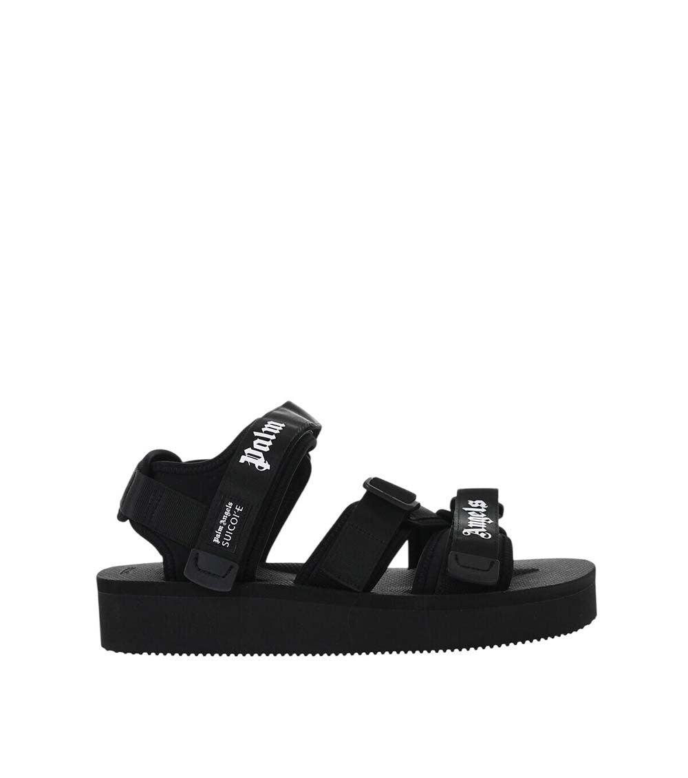 Black Logo Sandals 1