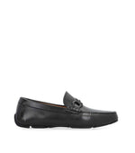 Black Leather Byte Loafers 1
