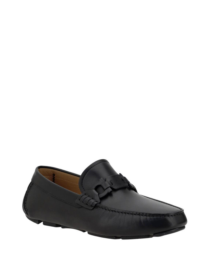 Black Leather Byte Loafers 2
