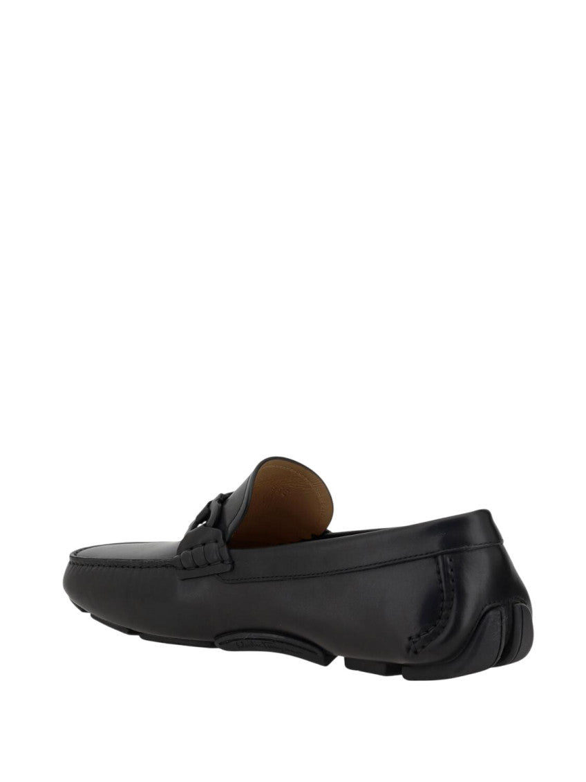 Black Leather Byte Loafers 3