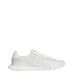 White Logo Low-Top Sneakers 1