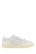 White Leather Skel Sneakers 1