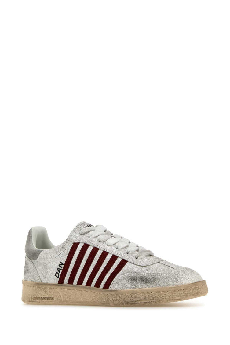 White Leather Boxer Sneakers 2
