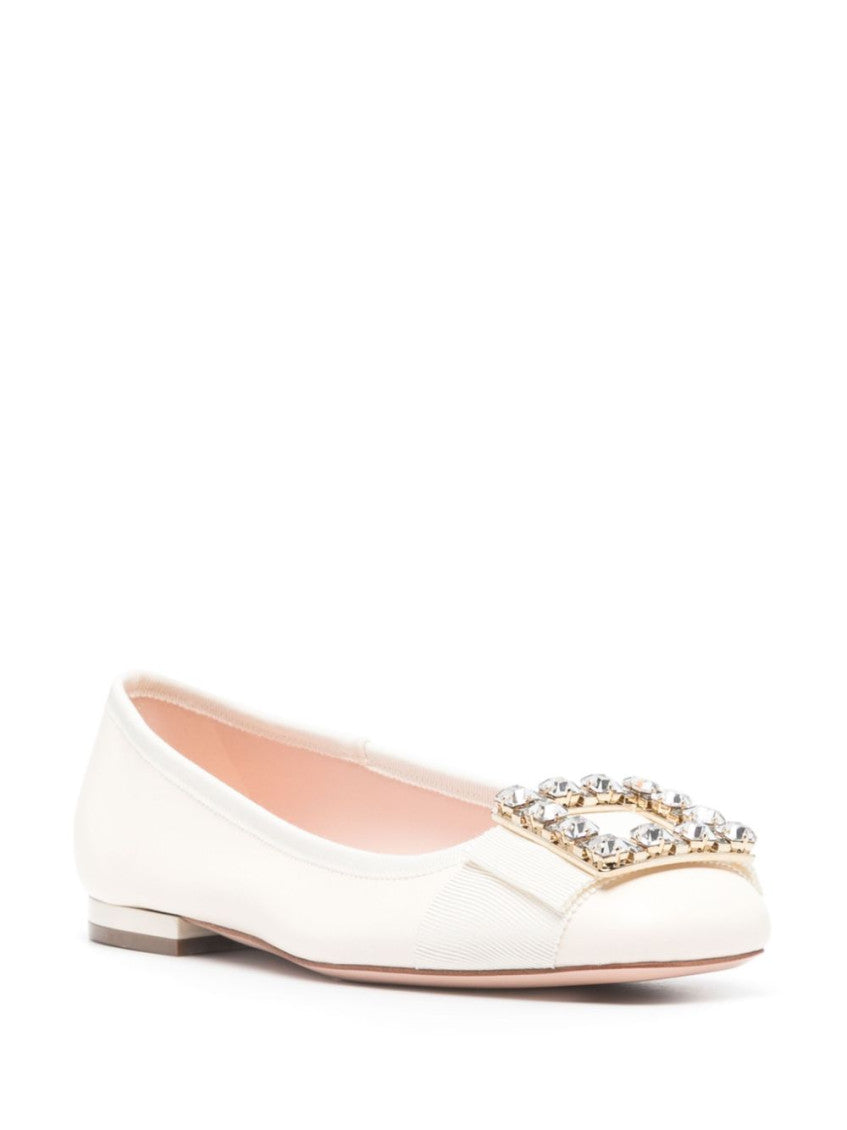 White Leather Ballet Flats 2