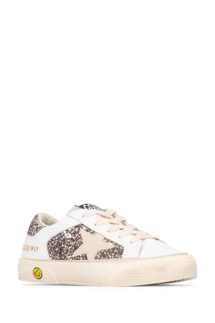 Kids White Leather Sneakers 2
