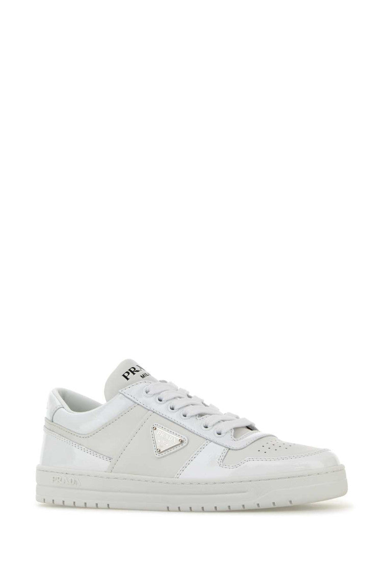 White Leather Downtown Sneakers 2