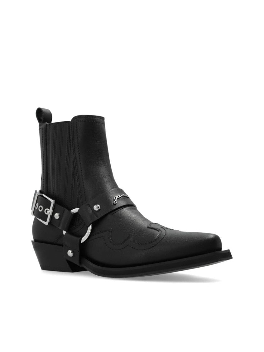 Black Leather Chelsea Boots 4