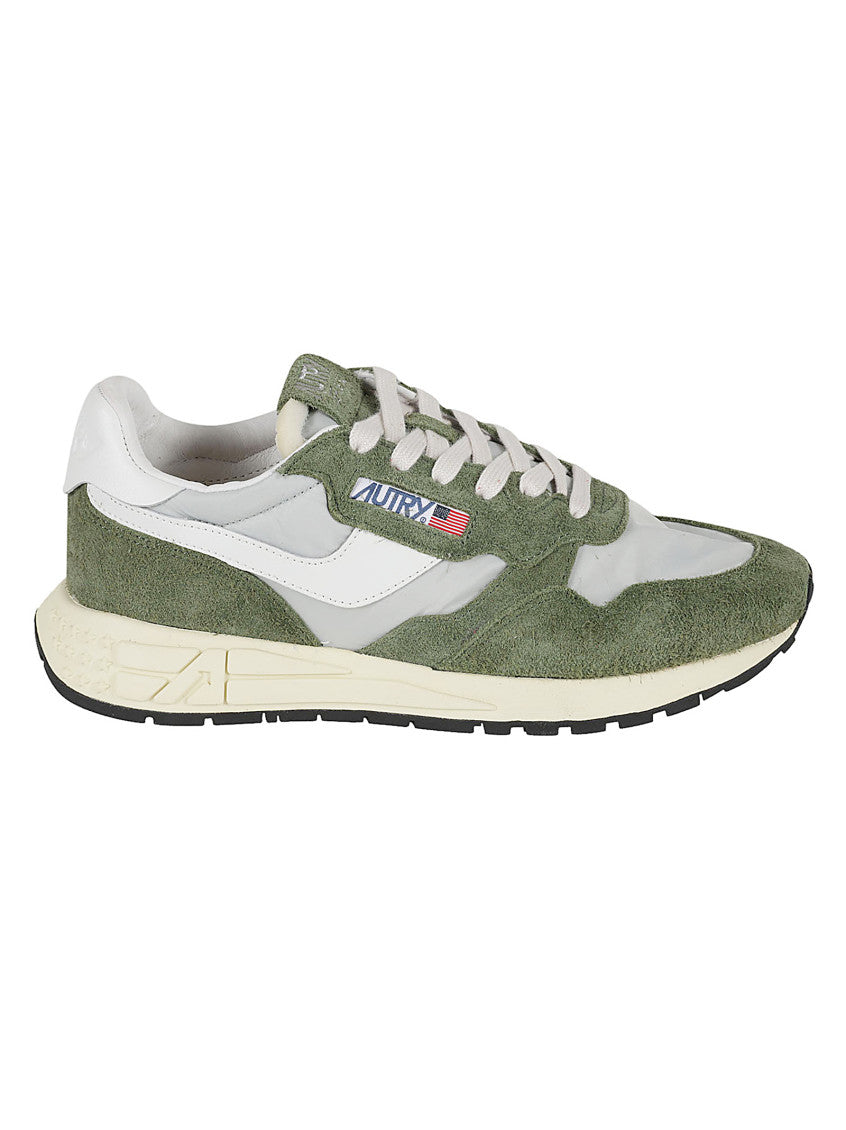 Green Logo Lace Up Sneakers 1