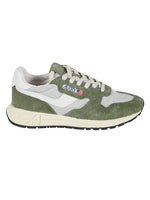 Green Logo Lace Up Sneakers 1