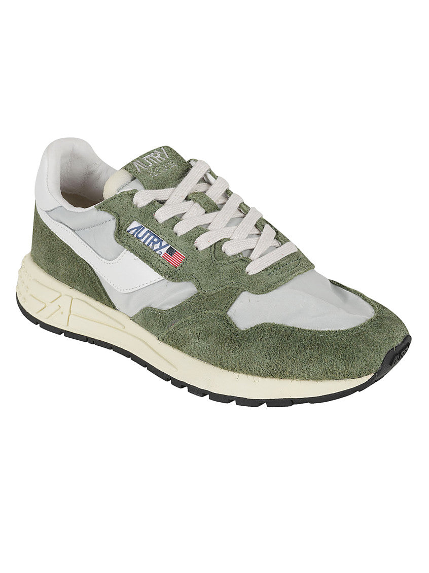Green Logo Lace Up Sneakers 3
