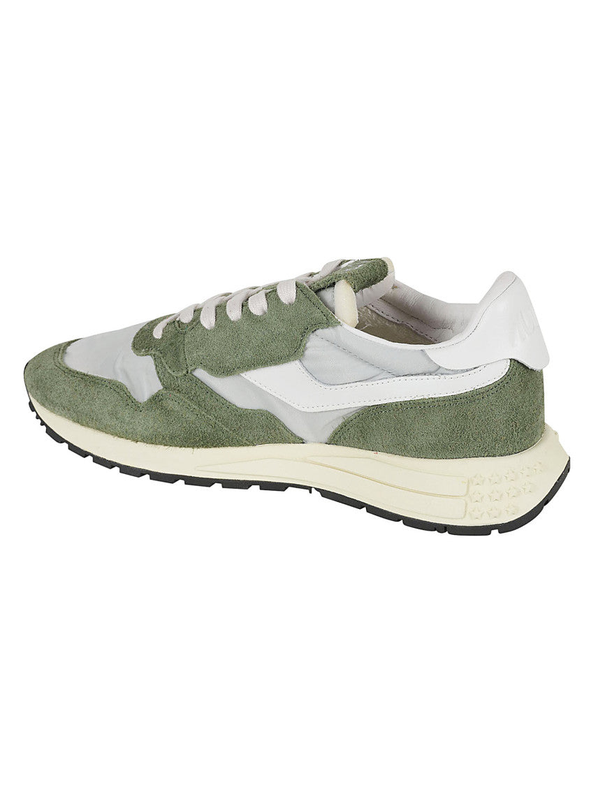 Green Logo Lace Up Sneakers 5