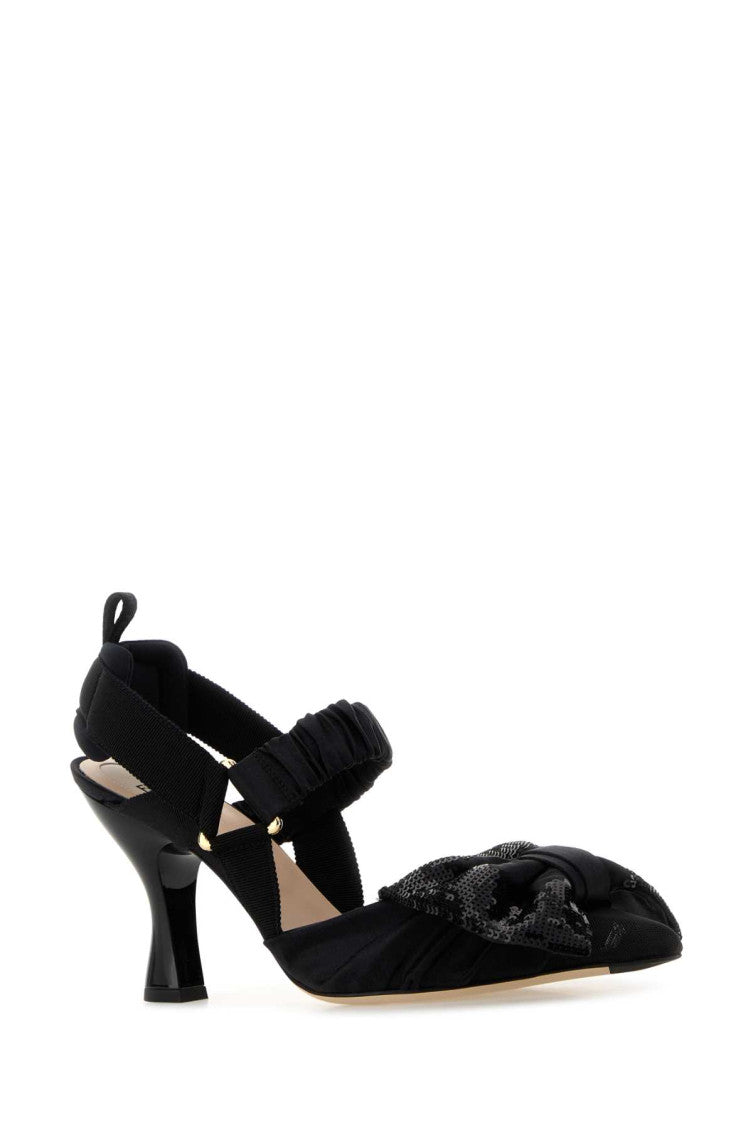 Black Slingback Heels 2