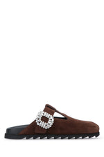Brown Slip On Mules 1
