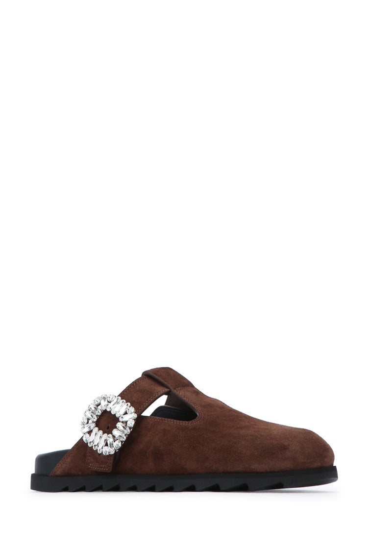 Brown Slip On Mules 2