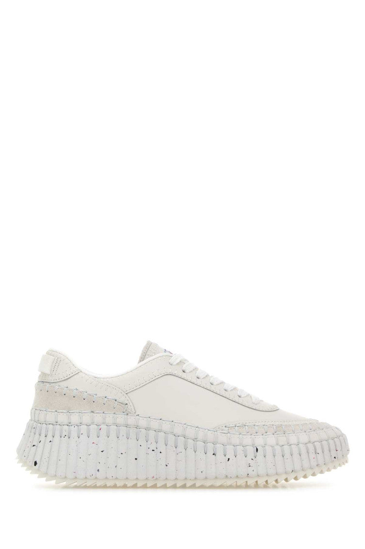 White Leather Sneakers 1