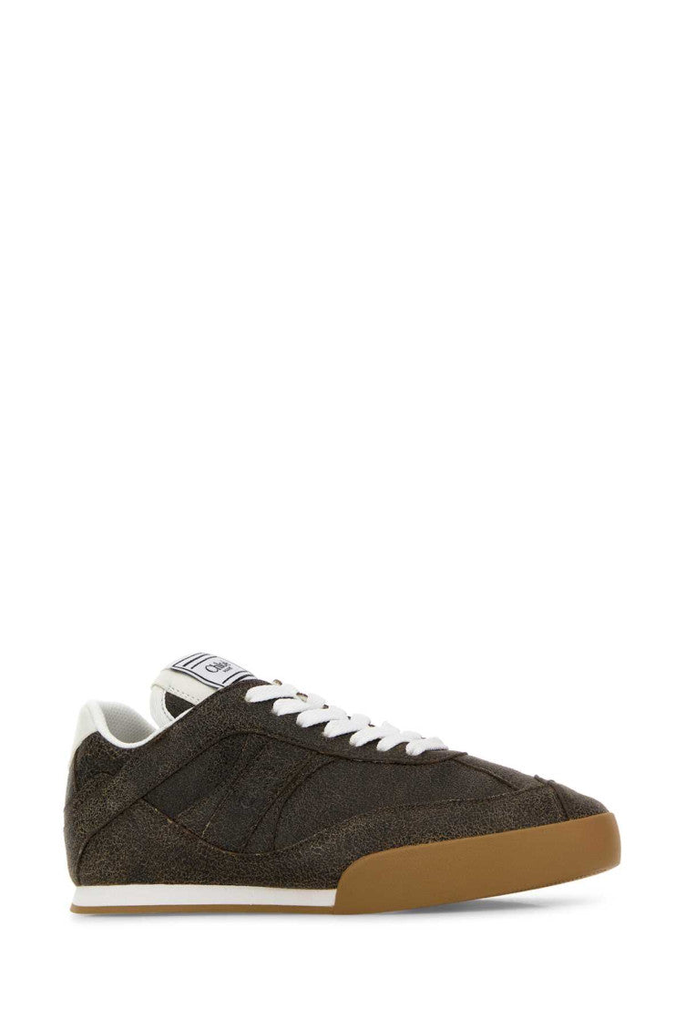 Brown Lace Up Sneakers 2