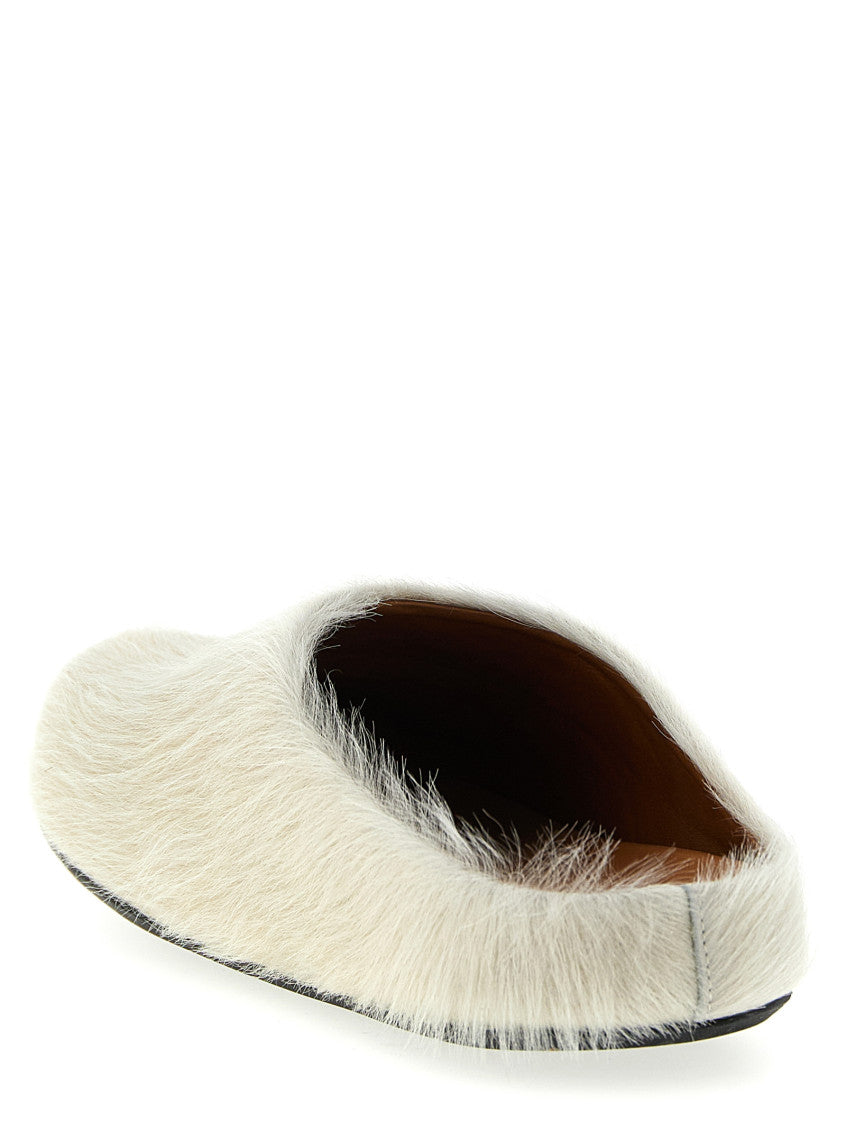 White Slip On Slides 3