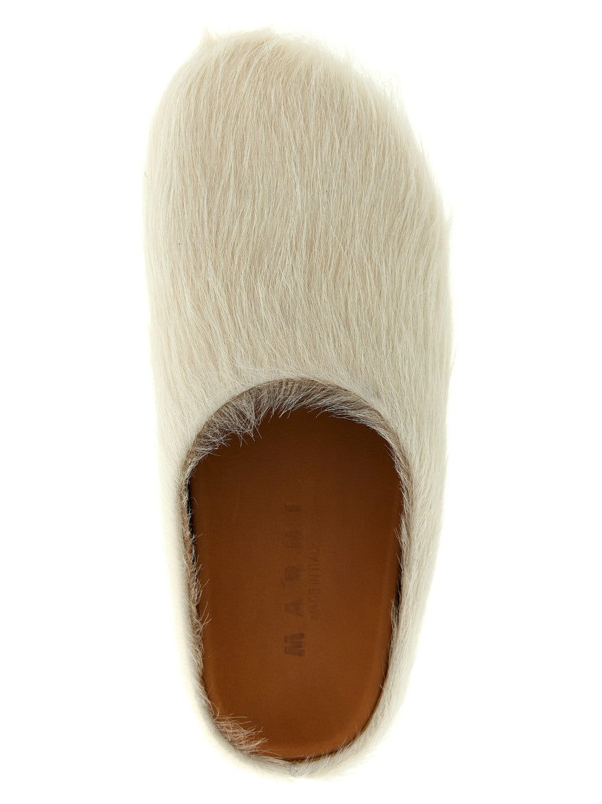 White Slip On Slides 4