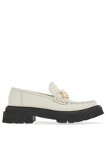 White Gancio Leather Loafers 1