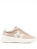 Peach Peach Rebel Leather Sneakers 1