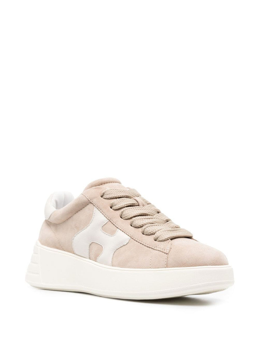 Peach Peach Rebel Leather Sneakers 2