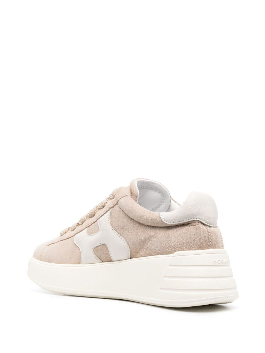 Peach Peach Rebel Leather Sneakers 4