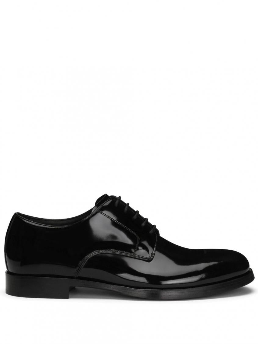 Black Leather Lace Up Shoes 2