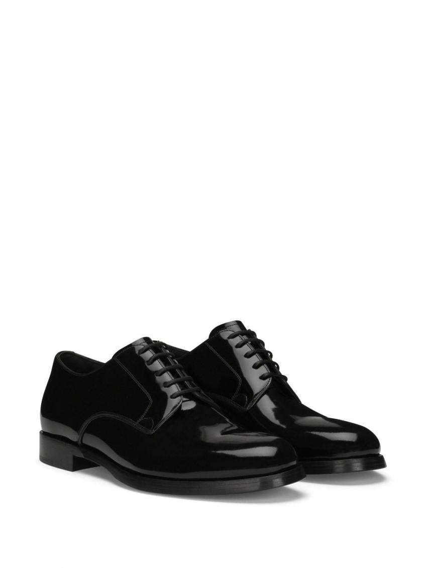 Black Leather Lace Up Shoes 3