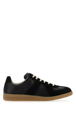 Black Leather Replica Sneakers 1