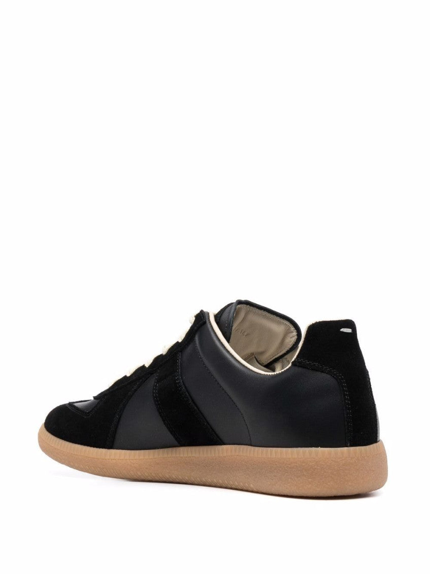 Black Leather Replica Sneakers 3