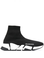 Black Stretch Fabric Speed 2.0 Sneakers 1