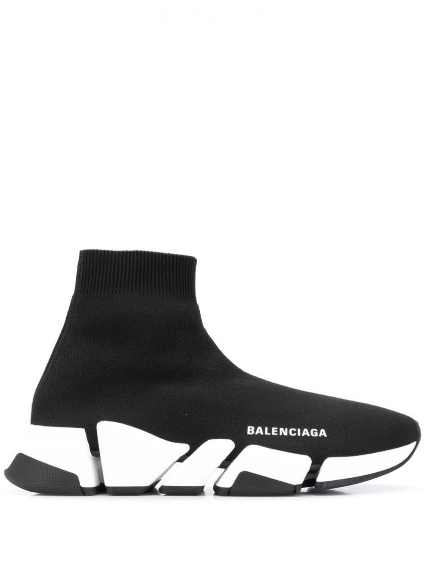 Black Stretch Fabric Speed 2.0 Sneakers 2