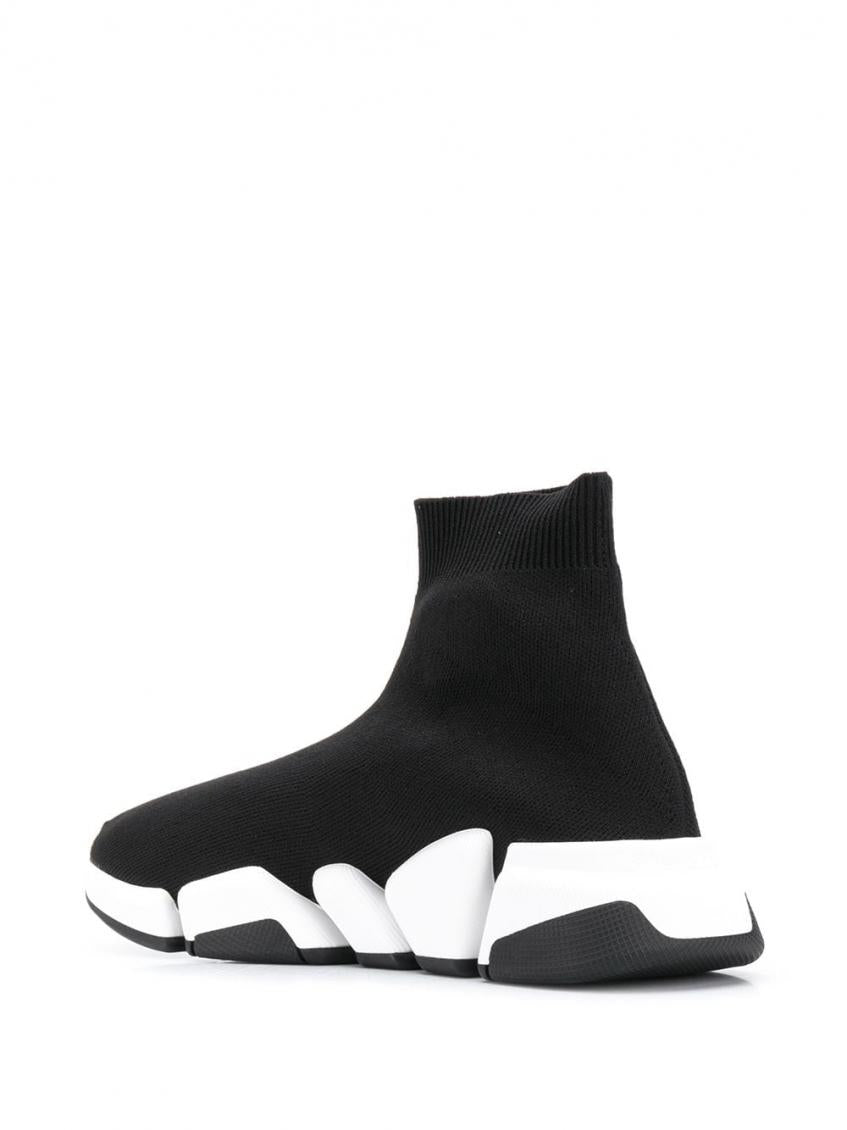 Black Stretch Fabric Speed 2.0 Sneakers 4