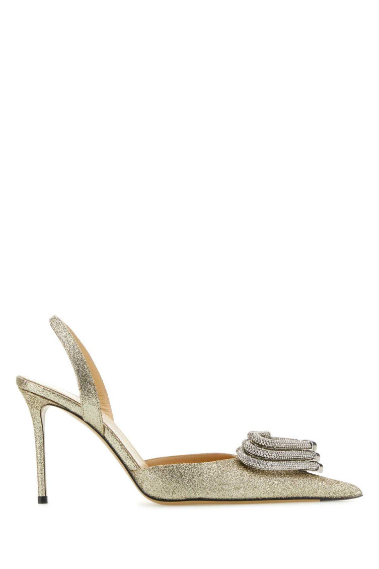 Golden Slingback Pumps 1