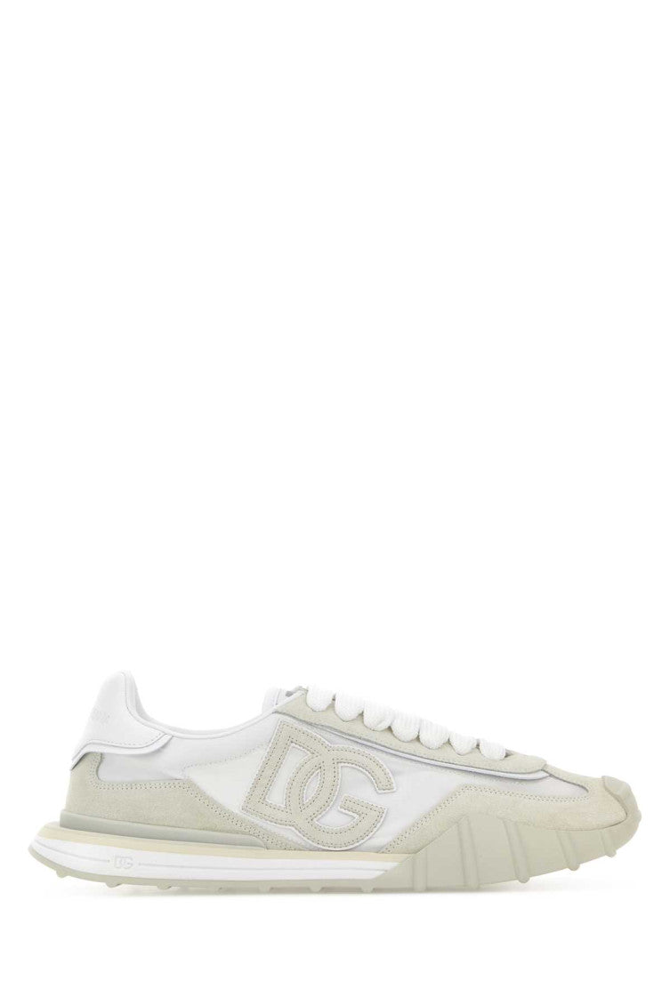 Beige Logo Sneakers 1