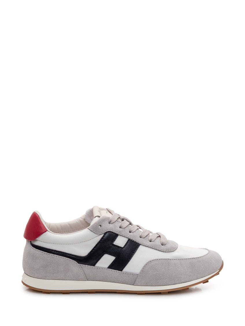 White Color Block Sneakers 1