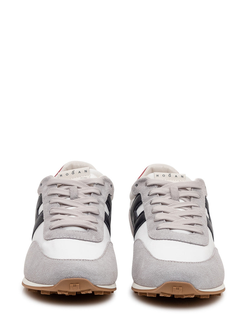 White Color Block Sneakers 2