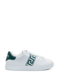 White Logo Greca Sneakers 1