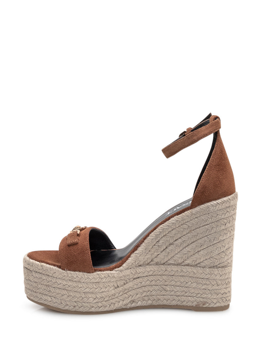 Brown Ankle-strap Wedges 4