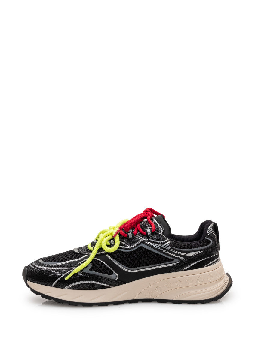 Black Textured Sneakers 4