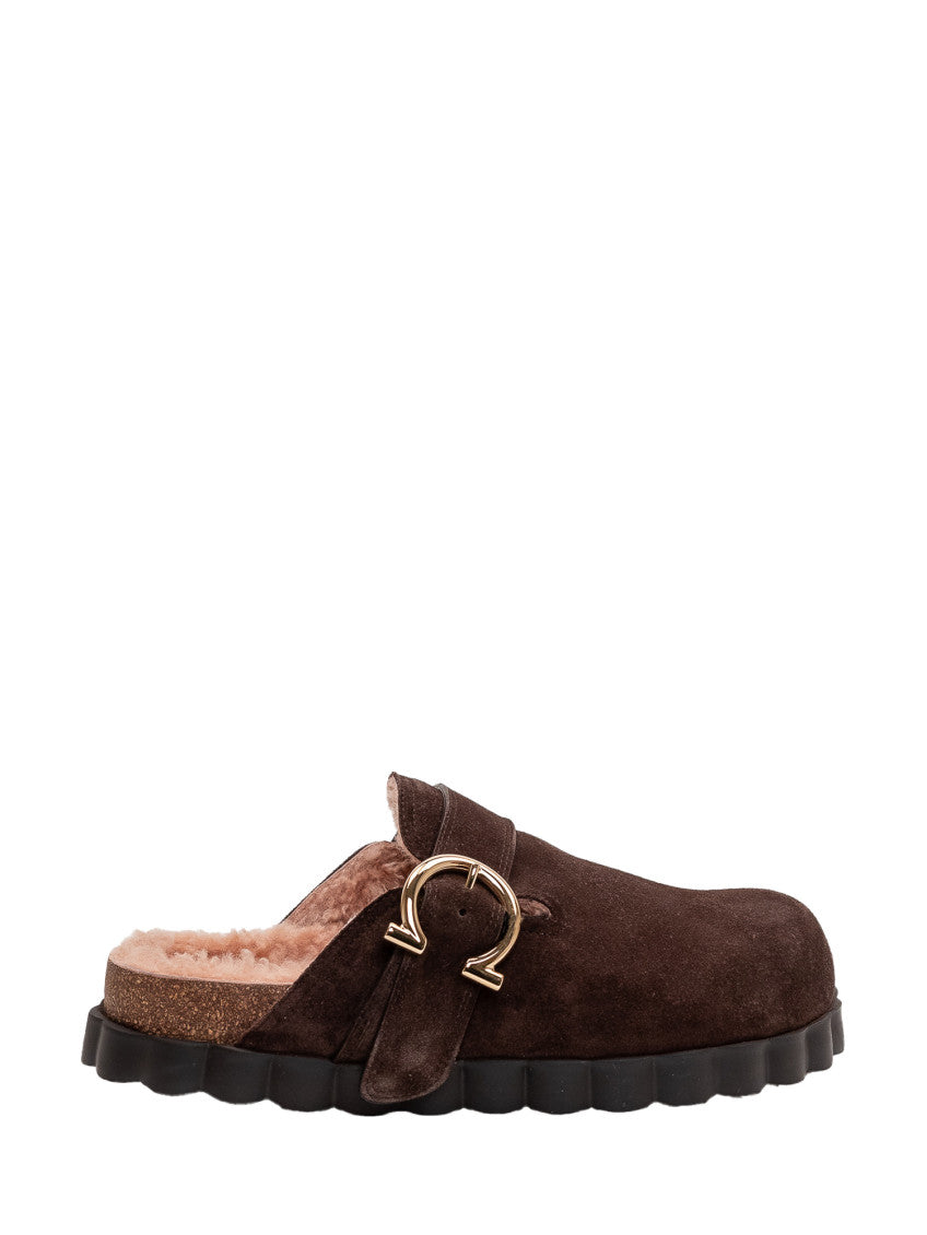 Brown Slip-on Mules 1