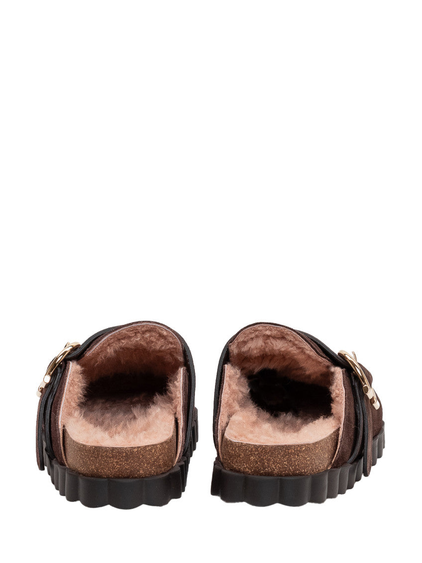 Brown Slip-on Mules 3