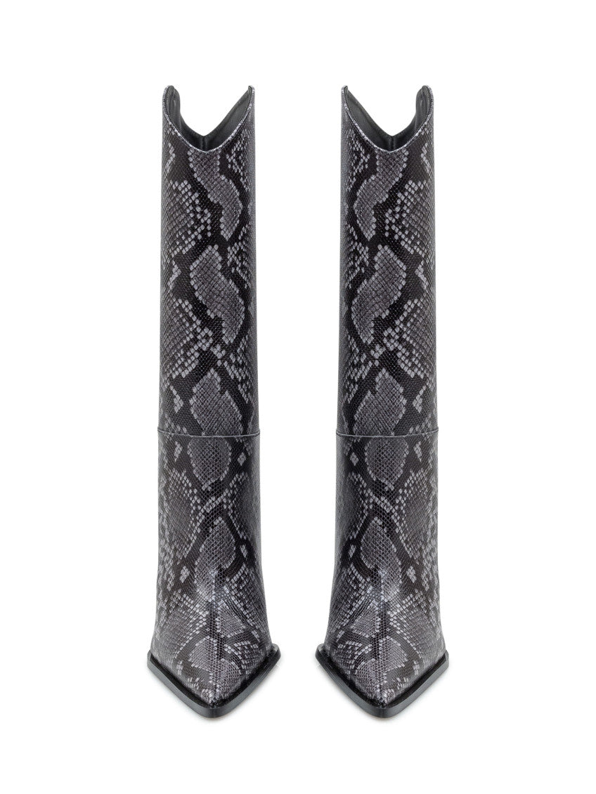 Grey Printed Boots 2
